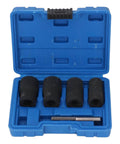 Cr Mo Steel Screw And Fastener Extractor Set With 17mm 19mm 21mm 22mm Metric Sizes, Nut Socket Kit in blue storage box