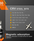40 Piece Precision Screwdriver Set showing CR-V steel bits and magnetic adsorption feature for electronics use.