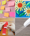 Two Rolls Of One Quarter Inch Six Millimeter Double Sided Adhesive Tape For Arts And Crafts Scrapbooking Card Making Gift Wrapping DIY Projects Photography And Office School Supplies Easy To Peel Yet Strong Hold And Removable By Hand used in crafts and projects