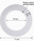Ultra Thin Double Sided Craft Tape For Card Making Scrapbooking Gift Wrapping And Office And School Use Tear By Hand With Paper Backing Four Rolls One Quarter Inch By Thirty Two Yards Per Roll top view showing dimensions