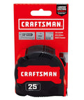Front view of 25-Ft Tape Measure with Fraction Marketing, Retractable, Manual-Locking Blade (CMHT37443S) packaging