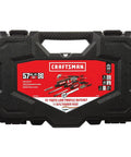 57 Piece Mechanics Tool Set Home Tool Set, Sockets, Ratchet, Screwdrivers, Hammer in black carrying case (CMMT99447)