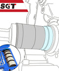 Crank Bearing Camshaft Seal Installer and Remover Set with components in a blue case, used for crankshaft camshaft oil seal pulling.