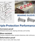 Bearing Sleeve Replacement for Commercial Beverage Dispensers and Juicers Stainless Steel Bushing with triple-protection features.