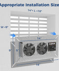 Crawl Space Ventilation Fan With Humidistat Dehumidistat And Freeze Protection Thermostat 220 CFM Air Out 18 By 9 By 2 Inch Housing CADPXS
