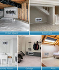 Crawl Space Ventilation Fan With Humidistat Dehumidistat And Freeze Protection Thermostat 220 CFM in various settings