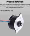 Crealty K1 Max Extruder Motor - Original 36mm Pancake Stepper Motor Replacement: side view with 12 tooth gear and integrated cable