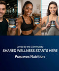 Three people showcasing Creatine Gummies 8500mg Complex Pre Workout Chews Muscle Growth Energy Sugar Free Vegan Blueberry Flavor 120 Count