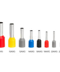 8-size view of 1800-Piece Tinned Copper Crimp Connectors Kit With Insulated Ferrules In AWG 22 To 8 in 6 color codes