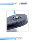 Close-up of All In One Wire Ferrules Kit With 1100 Pcs Tinned Copper Crimp Connectors and crimping tool in use on cable