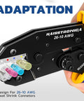 Crimping Tool For Heat Shrink Connectors AWG 26 To 10 Ratchet Wire Terminal Crimper For Insulated Nylon And Electrical Wire Connectors HS 8327