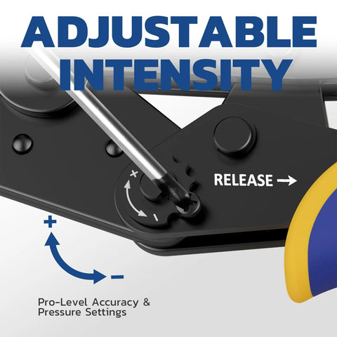 Adjustable intensity settings on Crimping Tool For Heat Shrink Connectors AWG 26 To 10 Ratchet Wire Terminal