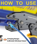 Marine Grade Heat Shrink Wire Connectors Kit With 380 Pieces crimping tool demonstration for 22 to 10 AWG wiring from Haisstronica