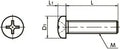 Diagram of ✝️ SPS-M4-10-P NBK Plastic Screw with cross recessed pan head, illustrating dimensions and design for automation systems.