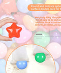 Ball Pit Balls Pack of 100 - Phthalate Free BPA Free Crush Proof Plastic Ball, including star and round shape, shown in play setting