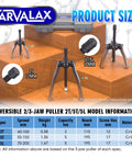 Heavy Duty Gear Puller Set With 2T 5T And 5T Wide Spread Jaws Durable CRV Steel Reversible 2 And 3 Jaw Bearing And Pulley Pullers Pro Grade Automotive And Industrial Tool Kit For Mechanics And DIY Enthusiasts displayed on wooden blocks