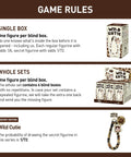Game rules for Crybaby Wild But Cutie Series Phone Charm Blind Box with single and whole set options.