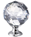 Crystal Glass Cabinet Knobs 30mm Ball Shape Pulls Set of 20 With Screws For Cabinets Drawers Dresser Cupboard Kitchen