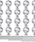 Crystal Glass Cabinet Knobs 30mm Ball Shape Pulls Set of 20 With Screws for Cabinets, Drawers, Dresser, Cupboard, Kitchen, Bathroom, Office.