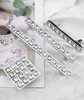Crystal Glass Rhinestone Drawer Pulls 6 Pack Modern Cabinet Knobs Handles 5 Inch Hole Centers High Shine Decorative Hardware