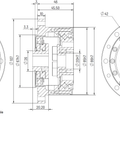 CS-25 Φ107mm Harmonic Drive Gear Ratio 100:1 - Strain Wave Gear Reducer technical drawing with dimensions