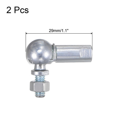 2pcs CS8 M5 Angle Ball Joint with M5x0.8 Right Hand Thread, A3 Steel Self Lubricating Ball Socket Rod End for machinery.