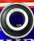 Front view of CSB202-10 Insert Ball Bearing - Set Screw locking Sealed Bearing 5/8" x 40mm x 22mm showing model number.