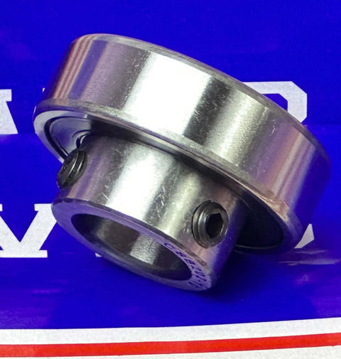 CSB202-10 Insert Ball Bearing - Set Screw locking Sealed Bearing 5/8" x 40mm x 22mm side view with visible set screws