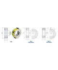 Diagram of CSK15PP One Way Bearing Clutches 15 * 35 * 11mm with Keyway CSK6202PP Freewheel Clutch Bearings CSK202PP Steel Bearing