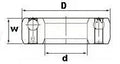 Technical diagram of CSK30 One-Way Clutch Bearing - Sprag Freewheel Backstop, showing dimensions and design layout.