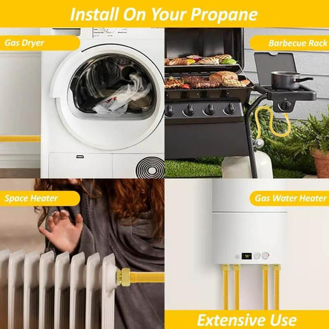 100 Feet Three Quarters Inch CSST Flexible Propane And Natural Gas Line for grill, dryer, space heater, and water heater installation