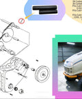 Diagram and image of Cub Cadet Lawn Tractor with Heavy Duty Coiled Spring Roll Pins Set, fits models 100 102 106 104 108