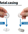 Comparison of 150 Lb Cup Magnets With Holes For Wall Mounting waterproof neodymium with metal casing and broken magnet pieces.