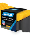Curved Camper Leveler and Wheel Chock for RVs and Trailers Up to 30,000 lbs by Camco, drive on leveling adds up to 4 inches, 1 pack