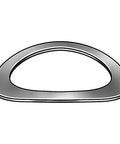 Curved Disc Spring Washer 301 Stainless Steel For 0.25 Rod Size Load 3.5 Lbs, front view, stainless finish