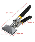 Curved Metal Sheet Seaming Pliers Heavy Duty Manual Bender with non-slip grip, 220mm length, flat head for metal fabrication projects.