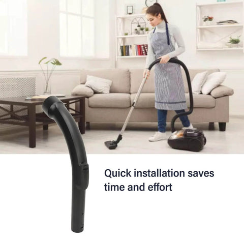 Curved Vacuum Handle Replacement For S2110 S501 S524 Vacuum Cleaners, Durable Plastic Grip, shown in use for easy installation.