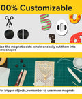 Peel and Stick Flexible Magnetic Dots 120 Pack Reusable For Fridge Whiteboard Office Crafts and School Projects customization demo