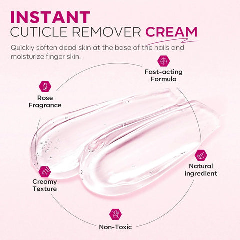 Kit para eliminar cutículas con crema, empujador de cutículas, cortauñas y alicates: juego Piece manicura Piece 7 Piece para Piece doméstico, que incluye crema para eliminar cutículas.