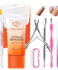 Kit para eliminar cutículas con crema, empujador de cutículas, cortauñas y alicates: juego Piece manicura Piece 7 Piece para uso doméstico, que incluye diversas herramientas