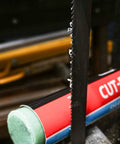 Cutting Lubricant Stick 1Lb For Smooth Cuts And Heat Dispersion On Sawblades next to a moving saw blade in use