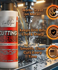Industrial Grade Cutting Oil For Drilling Tapping And Milling 8 Oz Made In USA Safe On Metal And Glass Quality Fluid For Stainless Steel Titanium And All Metals Evo Dyne Engineered To Lubricate Cut And Cool Under High Pressure For CNC And Manual Machines