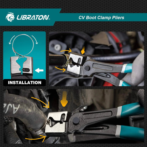 CV Boot Clamp Pliers For Clic And Clic-R Clamps 7 Inch Heavy Duty Spring Loaded Hose Clamp Tool For Quick Removal And Installation