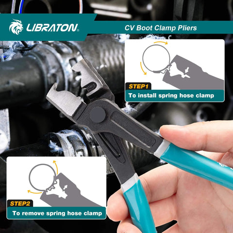 CV Boot Clamp Pliers For Clic And Clic-R Clamps 7 Inch Heavy Duty Spring Loaded Hose Clamp Tool For Quick Removal And Installation