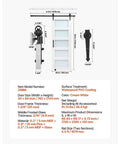Sliding Barn Door 30 x 84 Inch With Glass Panel, Durable MDF Construction, Includes Hardware Kit, Water-Resistant PVC Finish