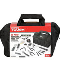 89-Piece Black Household Tool Set With 12 Pocket Tool Bag For Home DIY Projects And Everyday Repairs on display.
