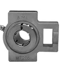 1-1/4 in Kanigen Accu-Loc RF Stainless Single-Row Ball Bearing UEMT207-20MZ20RF, Sealed Unit for Linear Slide Systems, front view