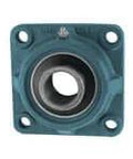 Front view of Single 2-3/4 in 4-Bolt Flange Pillow Block with Heavy Iron Housing and Set-Screw Locking Insert UCCJO314-44 Compatible