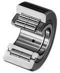 Cylindrical Roller Follower NURT20R showing single bearing, 20 mm bore, full-complement chrome steel with oil hole and open design