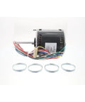Beefy Half Horsepower 115V Electric Motor With 1625 RPM 48Y Frame MTX016, side view with color-coded wires and mounting rings visible.